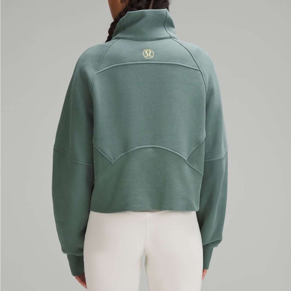 Lululemon Medium Forest Scuba Oversized Funnel Neck Half-Zip - Picture 2 of 6